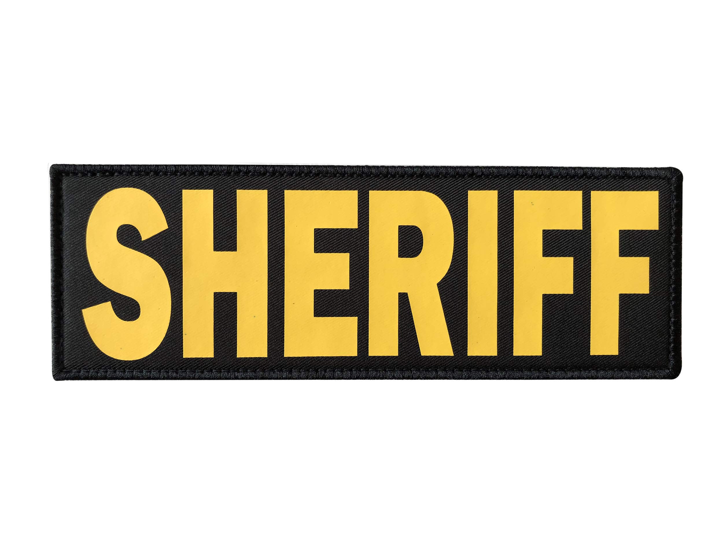 SUVIYA Sheriff Patch Police Patch with Hook and Loop (Golden